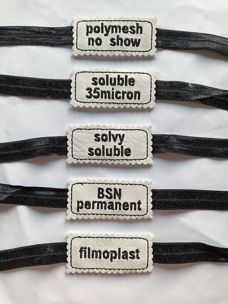 In The Hoop Stabiliser Tags Digital Download Machine Embroidery Design File Set 2 4&times;4 Hoop