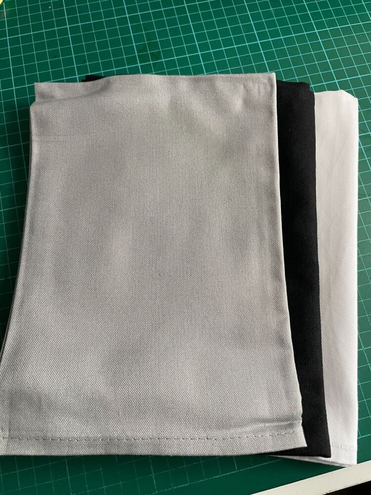 New Product 100% Cotton Tea towels 3pk, 1 white, 1 grey, 1 black