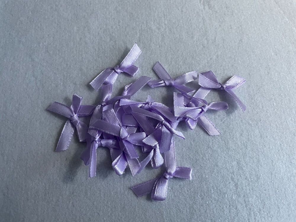 SATIN BOWS- 3CM- LILAC