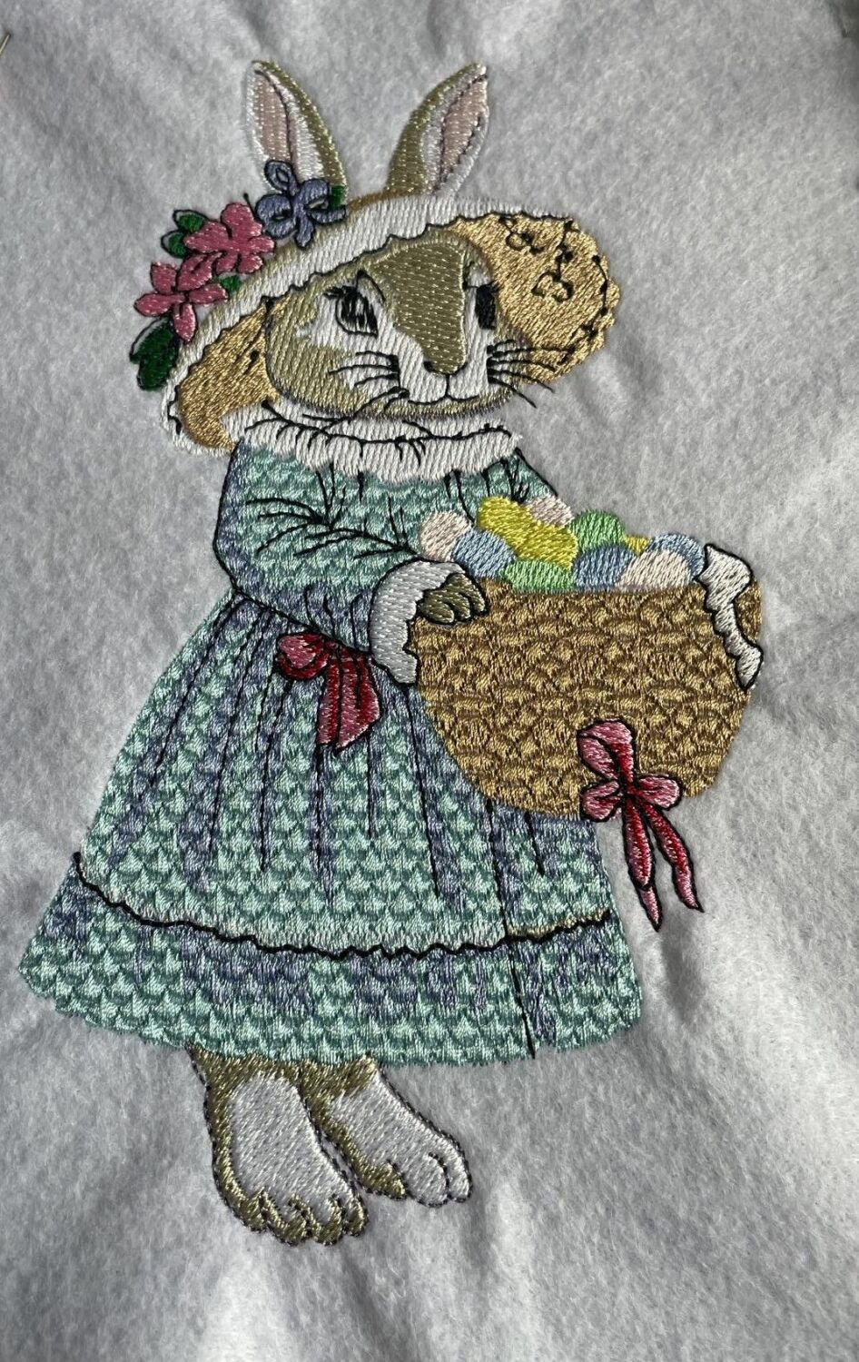 In The Hoop Cute Easter Rabbit Digital Download Machine Embroidery Design F