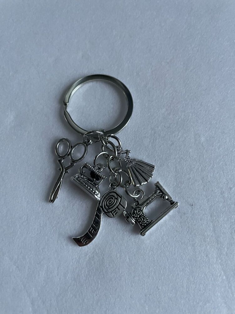 New Product Silver Look Sewing Keyring