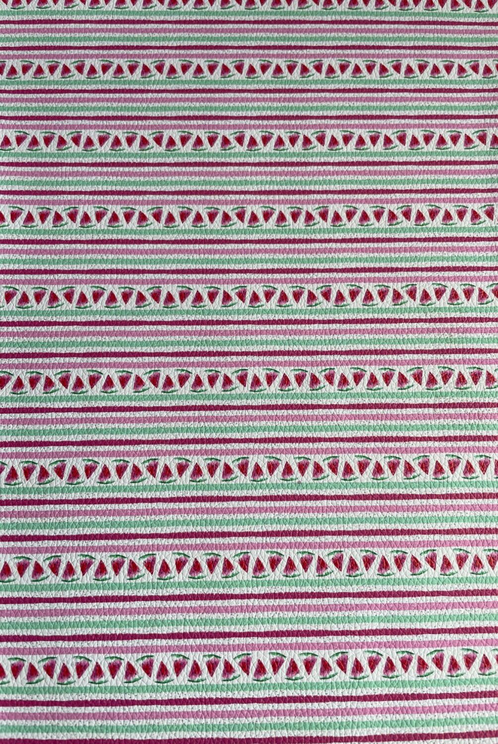 Melon Stripe Faux Leather/Vinyl A4 Size