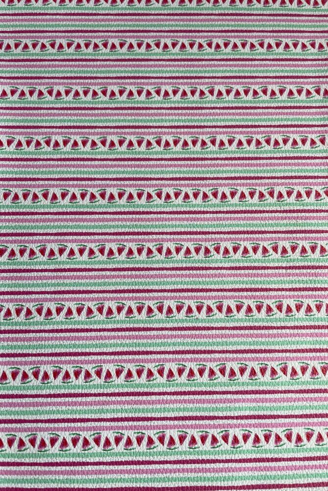 Melon Stripe Faux Leather/Vinyl A4 Size