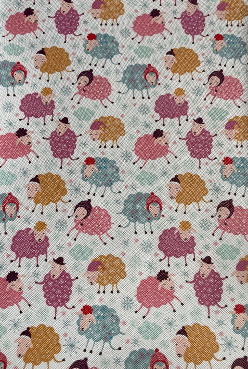 Funky Sheep Faux Leather/Vinyl A4 Size