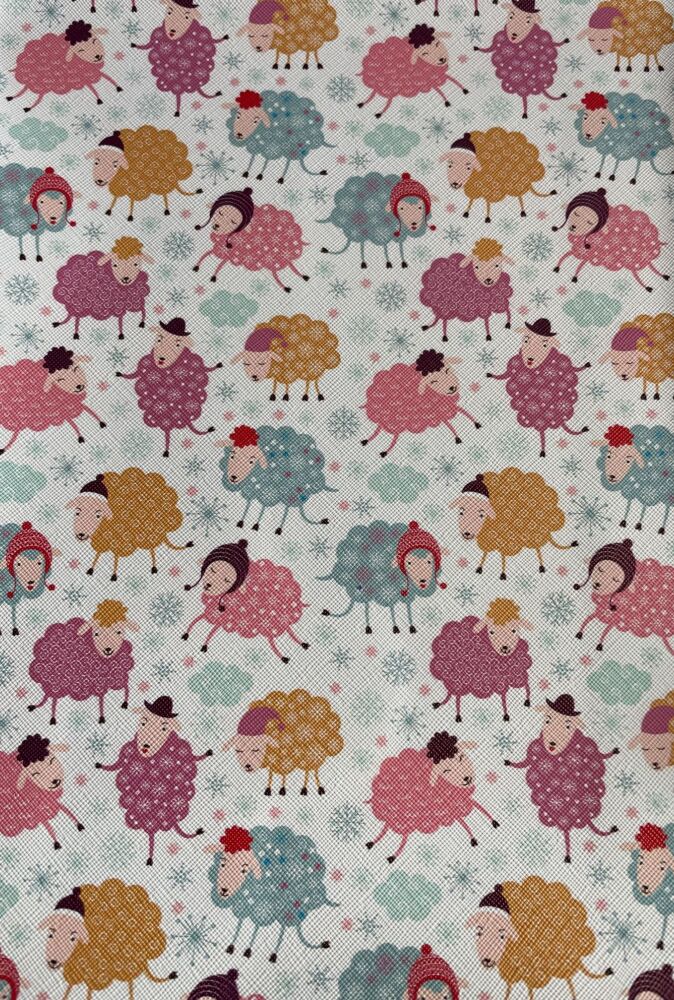 Funky Sheep Faux Leather/Vinyl A4 Size