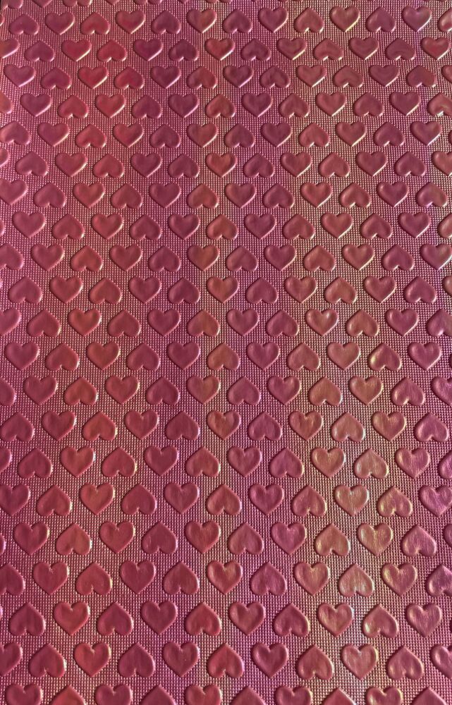 Pink Hearts Faux Leather/Vinyl A4 Size