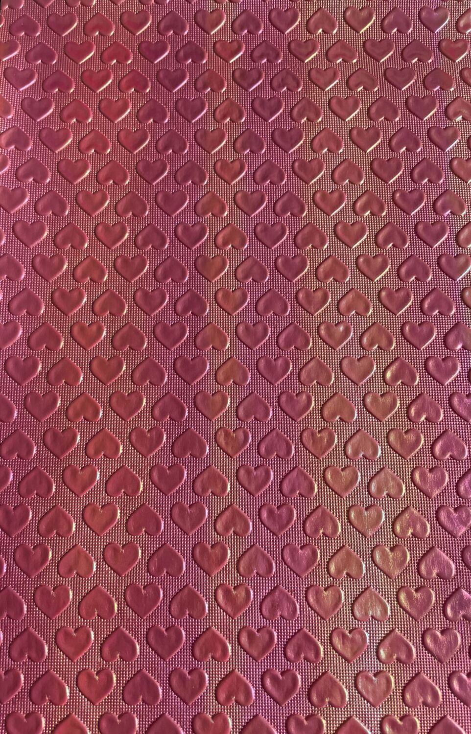 Pink Hearts Faux Leather/Vinyl A4 Size