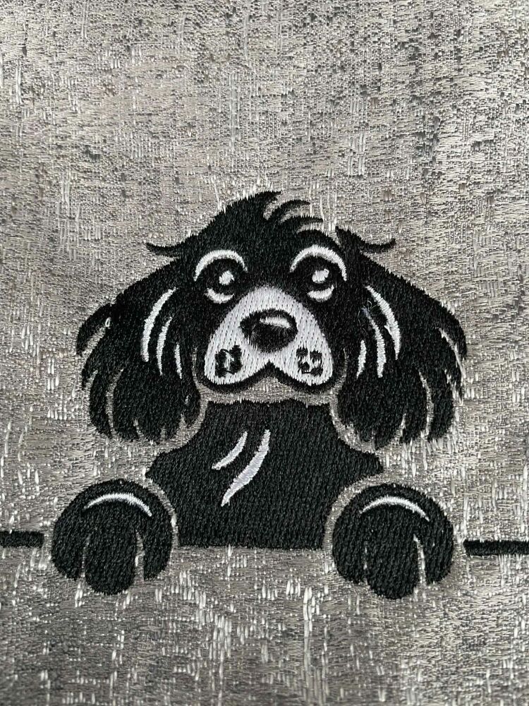 In The Hoop Peeking Dog Digital Download Machine Embroidery Design File 4x4 Hoop