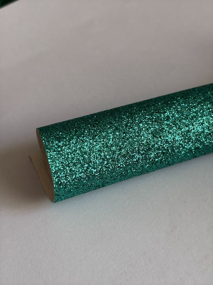 Fine Glitter Faux Leather AQUA