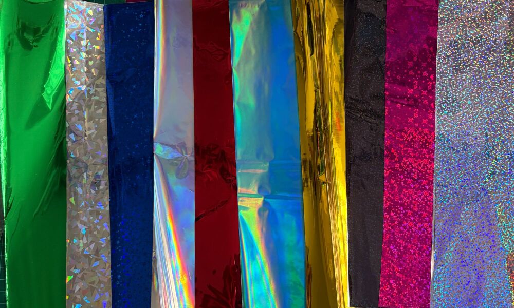 New Product 40pk A4 Metallic/Iridescent Foils 4 of each colour,