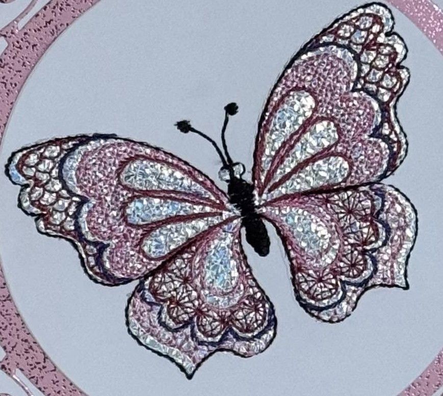 In The Hoop Foil Butterfly Digital Download Machine Embroidery Design File 4x4 Hoop
