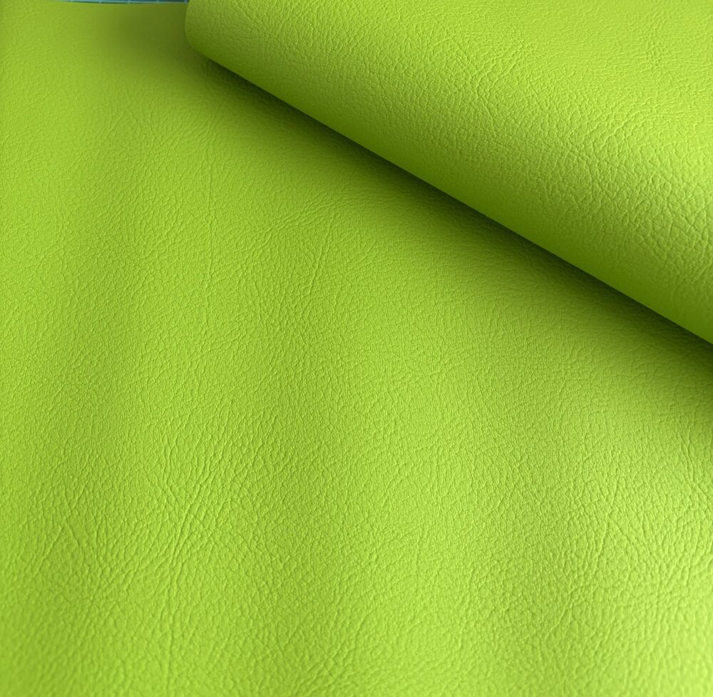  FAUX LEATHER , beautifully soft, great for sewing and embroidery 016 lime green