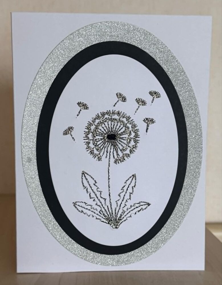 In The Hoop Single Line Dandelion Digital Download Machine Embroidery Design File 4x4 Hoop