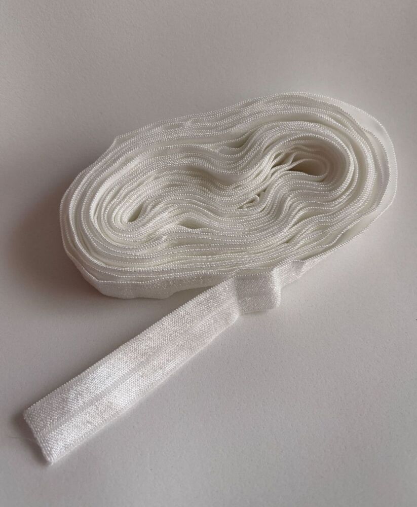 New Product White Fold Over Elastic 5m