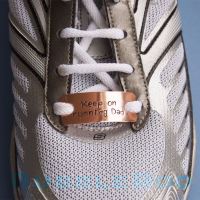 Personalised Copper Trainer Tags (Pair) for runners