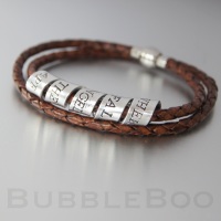 Secret Message Bracelet - Double Looped Leather
