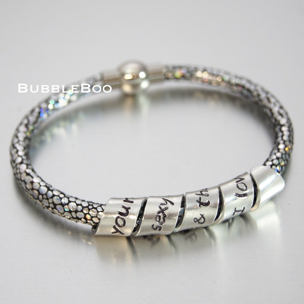 Vegan Secret Message Sparkle bracelet