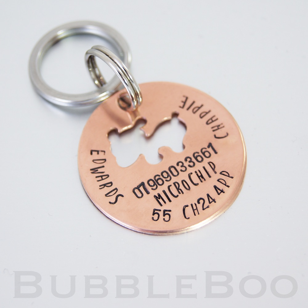 Pet Id Tag with puppy cut-out