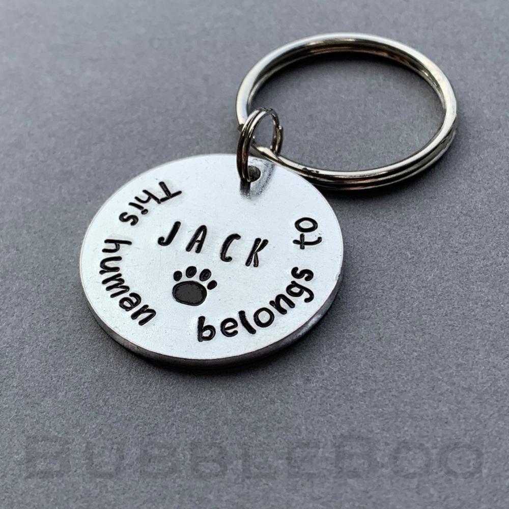 This Human belongs to Keyring, personalised with pet your name.