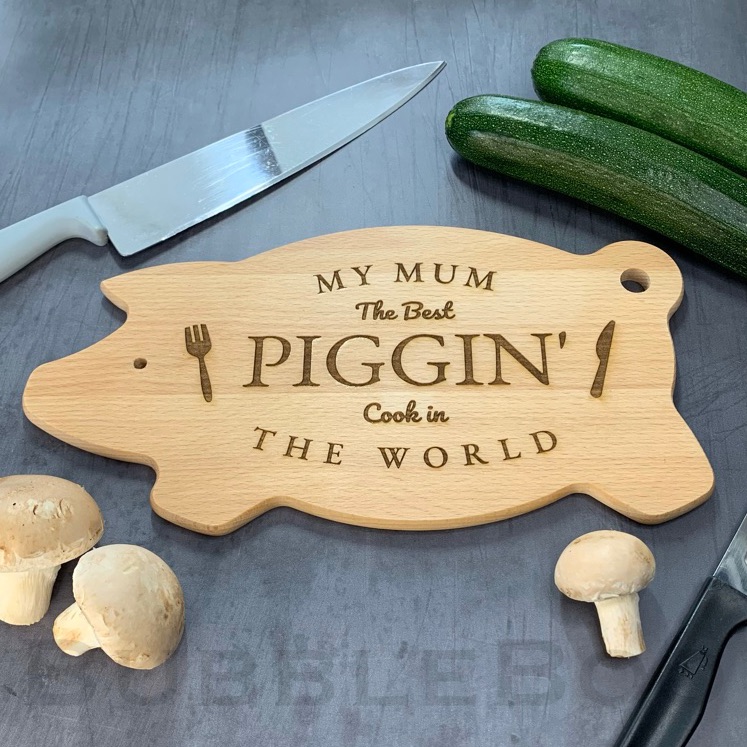 Personalised Pig Shaped Chopping Board