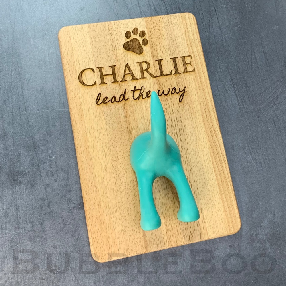 Personalised Dog Lead Hanger. Lead The Way