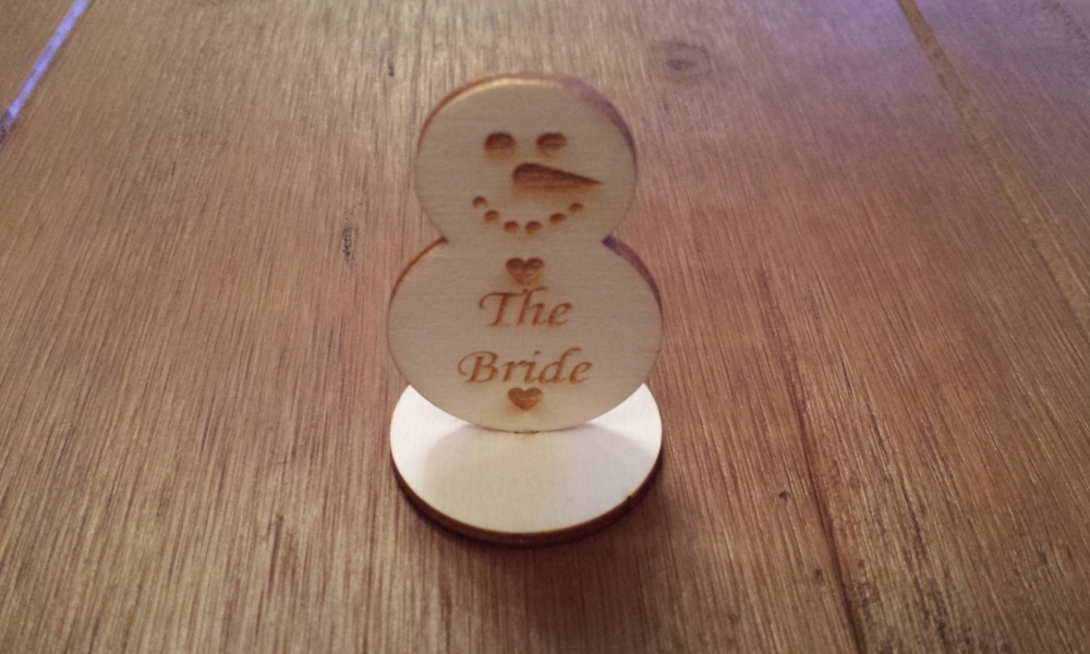 Wooden Snowman Table Name Plaques