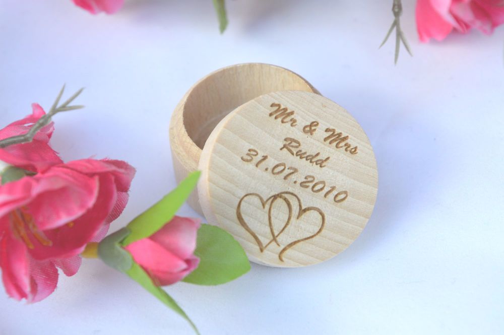 Personalised Ring Box, With Heart Design