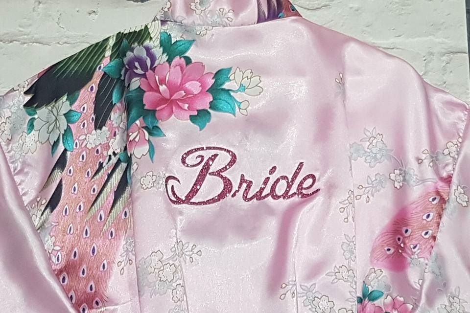 Pink Bride Wedding Robe