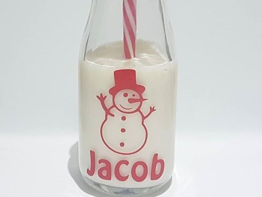 Personalised Christmas Milk Bottles & Cups