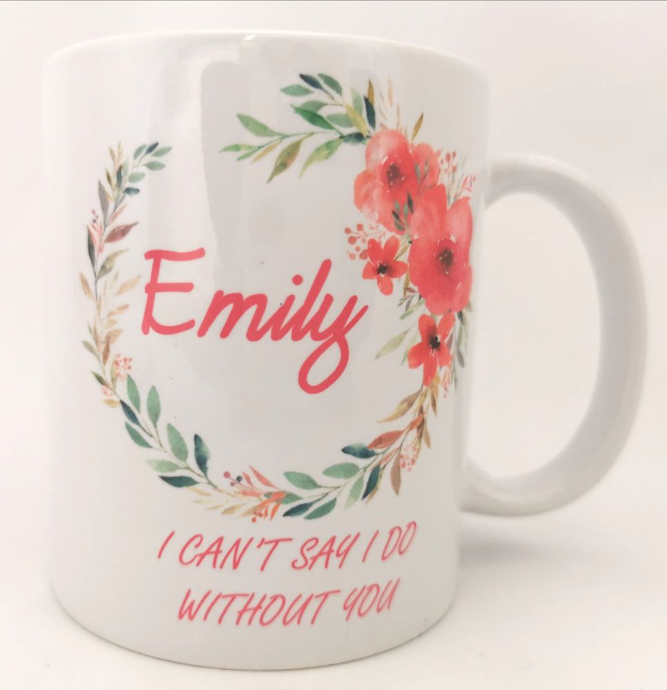 Personalised Floral Proposal Cup