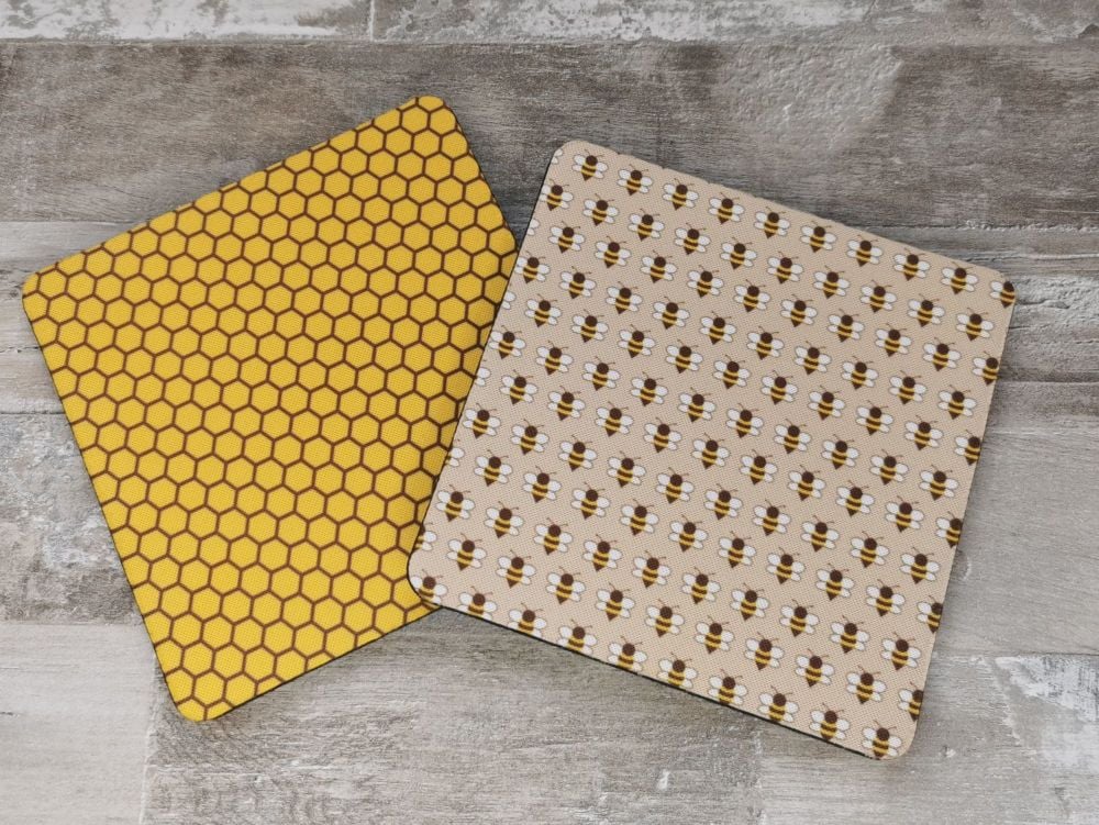 Honey Bee Coaster Sets Available In Sets Of 4,6