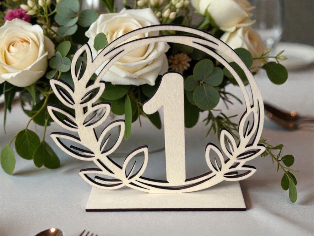Floral Wedding Table Numbers