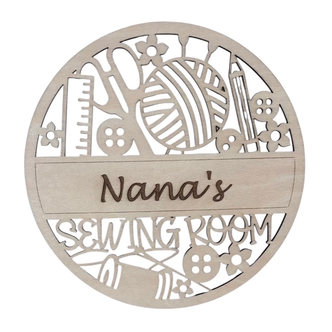Personalised Sewing Room Sign