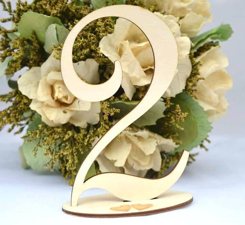 Freestanding Rustic Table Number