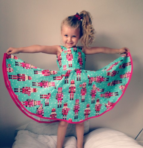 Girls Nutcracker Twirly Full circle Christmas Dress, Festive party