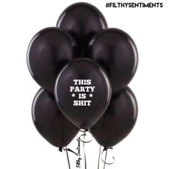 THIS PARTY IS SHIT BALLOONS (Pack of 5) - C0009