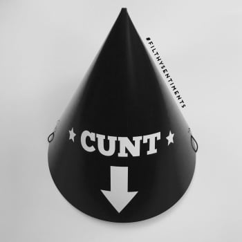 Insult arrow party hats (pack of 10) F0077/F0078
