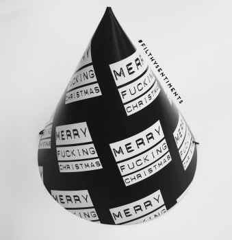 Merry Fucking Christmas party hats (pack of 8)