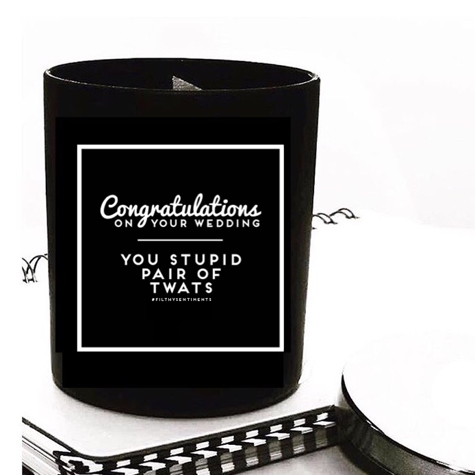 Congratulations on your wedding Candle (Pre Order)