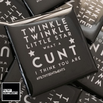 Twinkle Twinkle little star large square badge