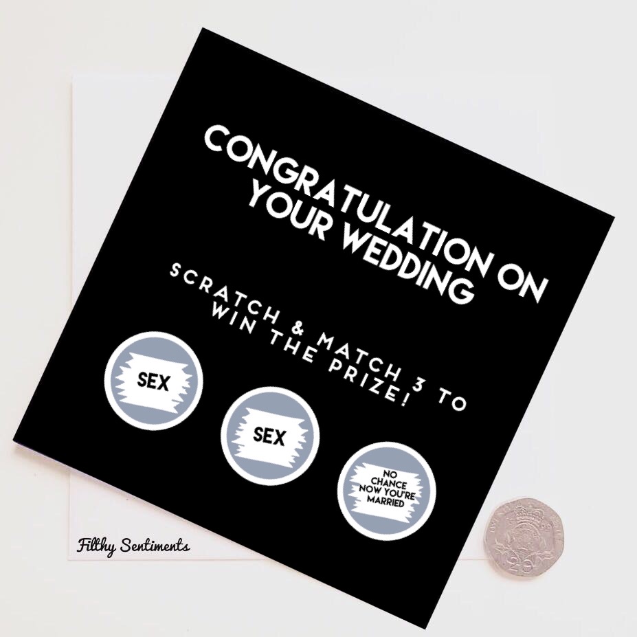 Congratulations. Marriage/No sex scratch card FS193 -  G0077