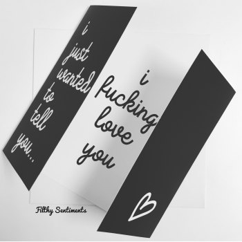 Hidden message "I just wanted to tell you" card  - B00066