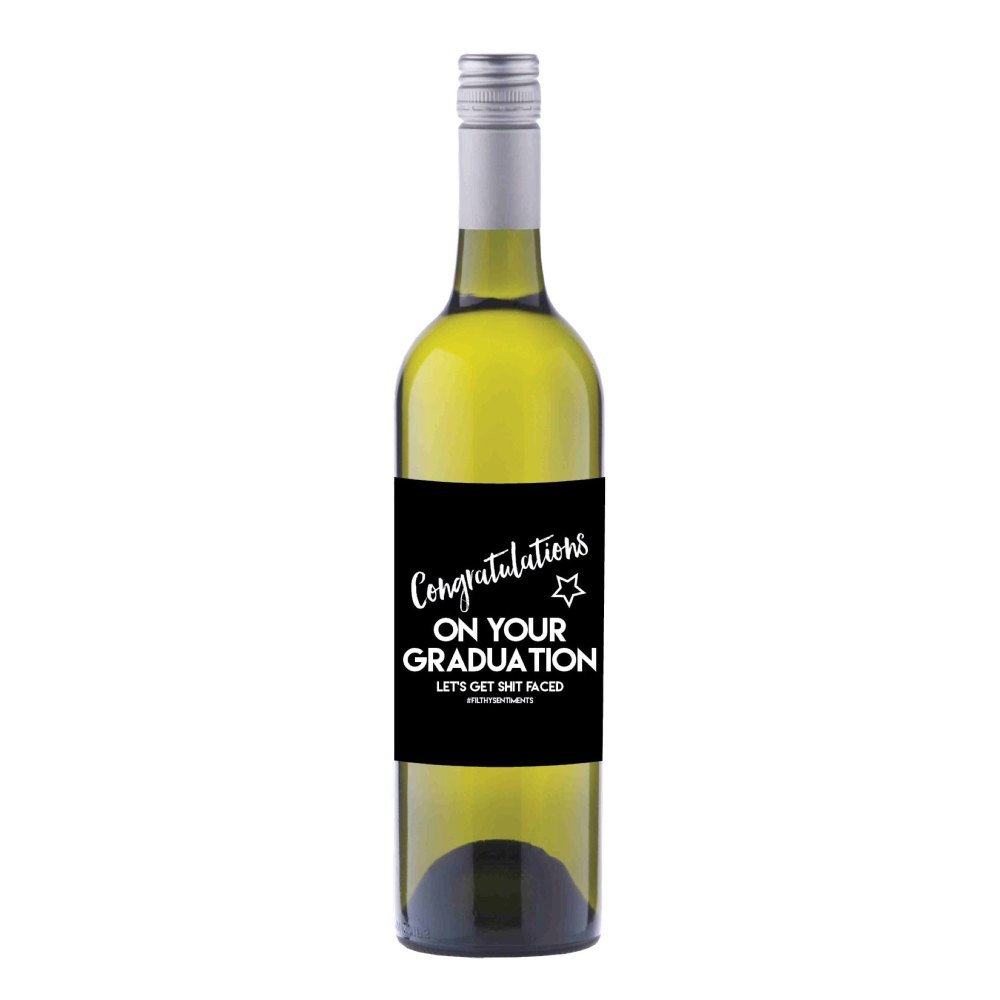 Happy Graduation Wine label sticker - WL016