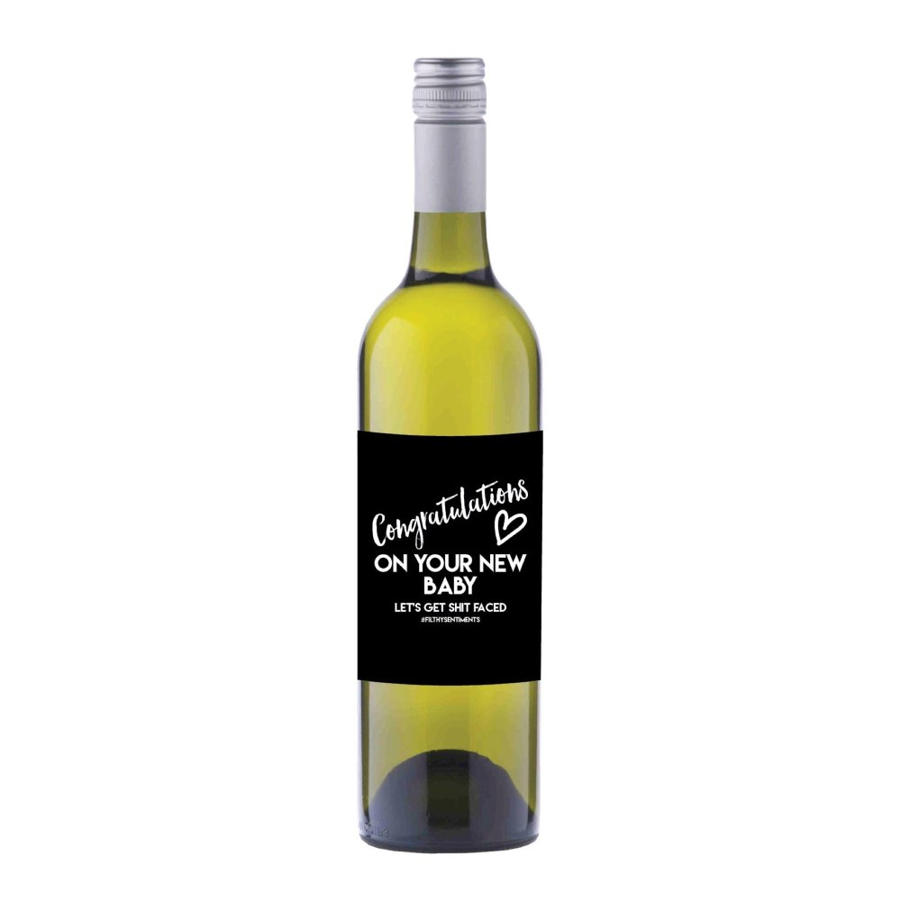New Baby Wine label sticker - WL020