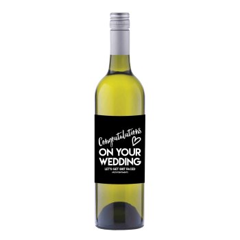 Wedding Wine label sticker - WL018 E43