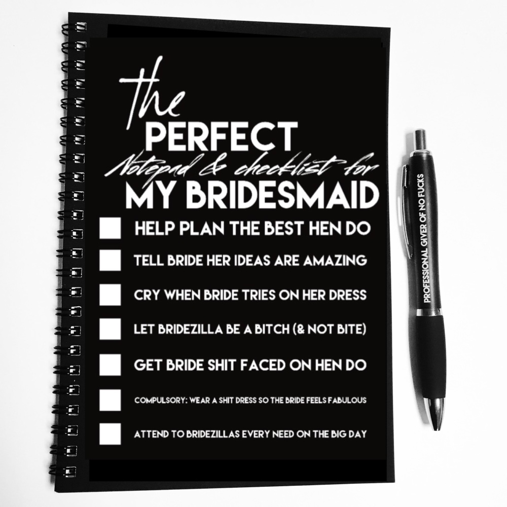 Wiro Notebook - Bridesmaid checklist (pre order)