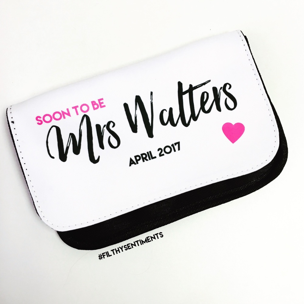 Soon to be Mrs Make up bag