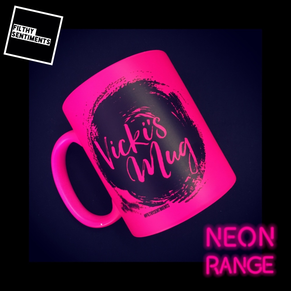 NEON PERSONALISED - PINK MUG