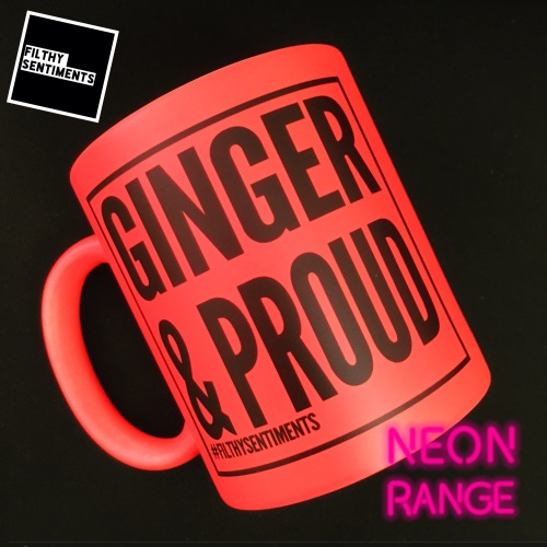 Funny Mugs  Rude Mugs  Neon orange mug  Ginger pubes