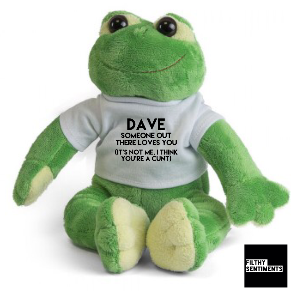 Cute FROG Teddy Bear with CUNT message